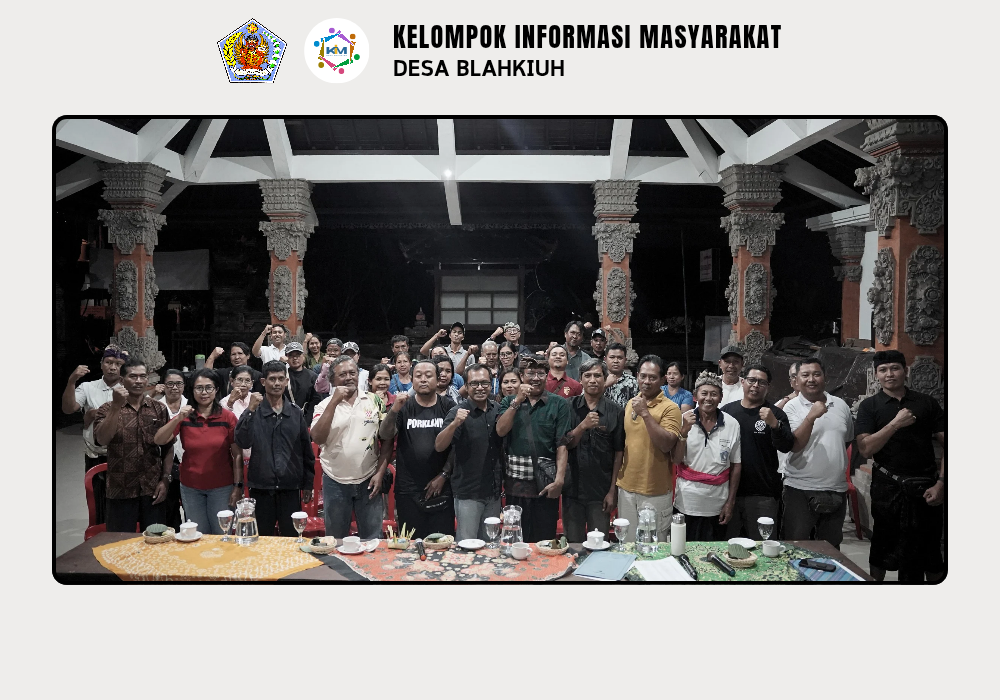 Rapat koordinasi pelaksanaan BERISAPA Desa Blahkiuh sebagai salah satu alternatif penanggulangan sampah