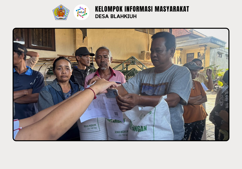 Penyaluran Bantuan Pangan Beras dari Kementerian Koordinator Bidang Pangan Republik Indonesia kepada Masyarakat Desa Blahkiuh - Image 7
