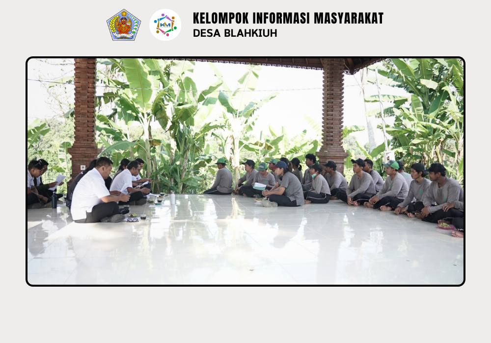 Rapat Evaluasi TPS 3R Kubon Ampas Sari Desa Blahkiuh