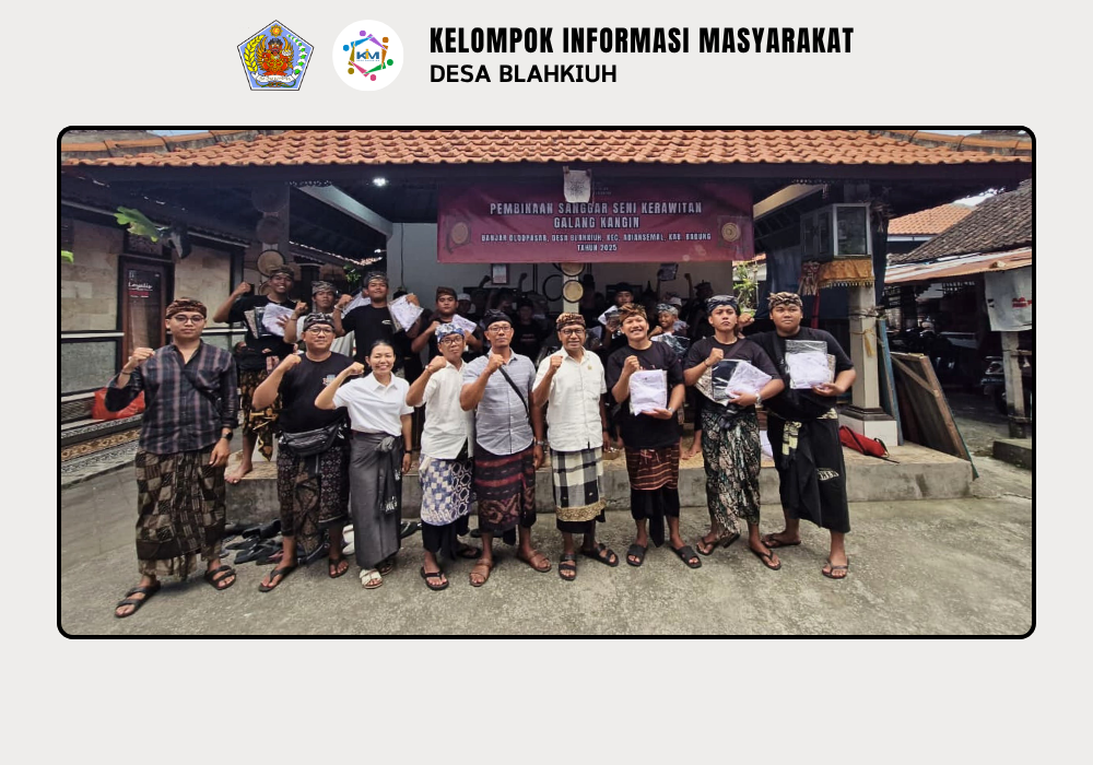 Pembinaan Sanggar Seni Kerawitan Galang Kangin Banjar Dlodpasar, Desa Blahkiuh - Image 1