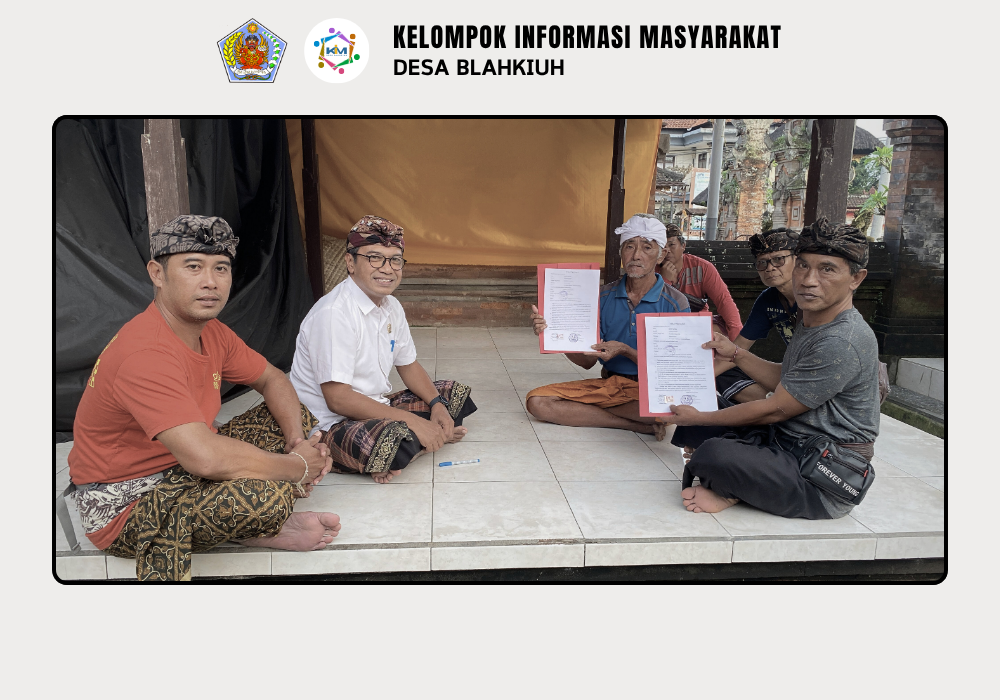 Penyerahan Surat Perjanjian Hak Guna Pakai Lahan di Utara Area Pura Manik Angkeran, Banjar Ulapan I Desa Blahkiuh