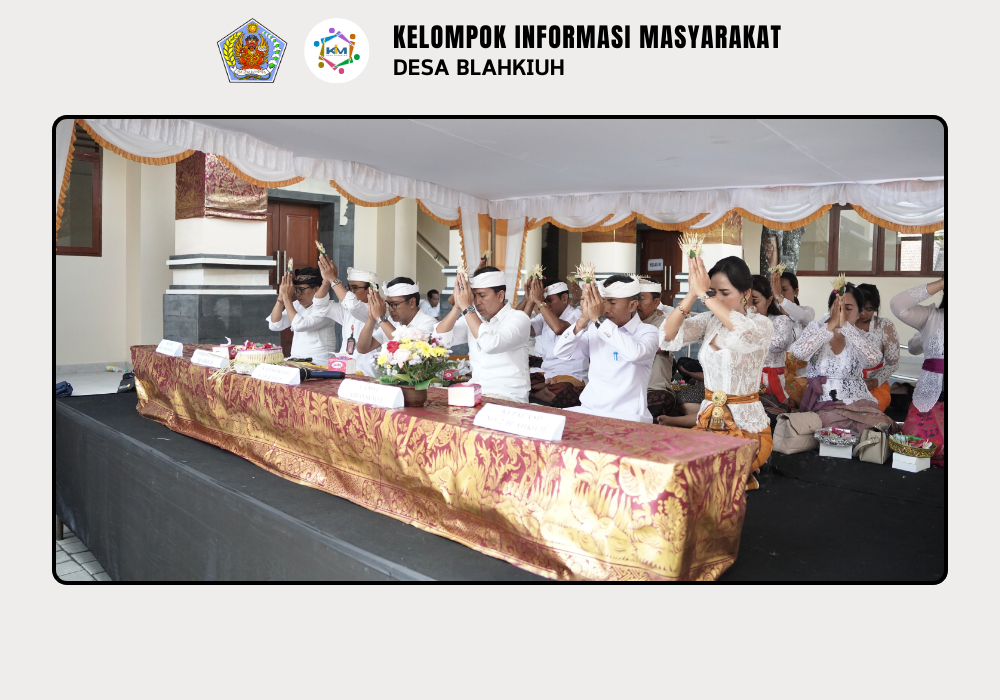 Upacara Dewa Yadnya Melaspas dan Mecaru Rsi Gana di SD No 2 Blahkiuh