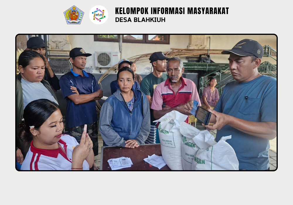 Penyaluran Bantuan Pangan Beras dari Kementerian Koordinator Bidang Pangan Republik Indonesia kepada Masyarakat Desa Blahkiuh - Image 8