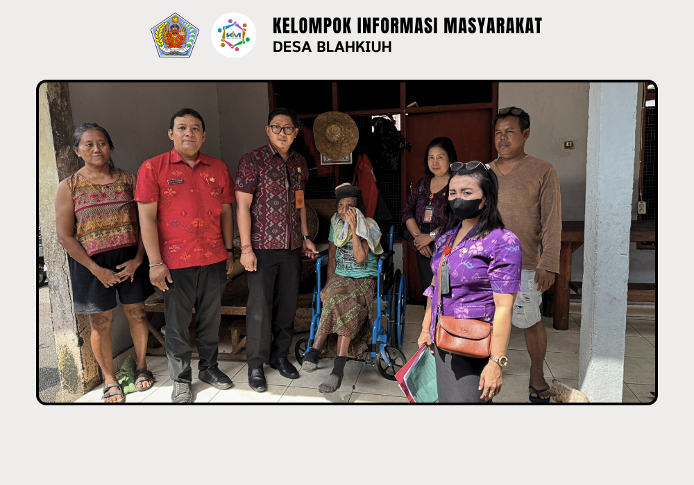 Penyerahan Kursi roda dari Dinas Sosial Kab Badung di Banjar Ulapan I, Ulapan II, dan Kembangsari Desa Blahkiuh