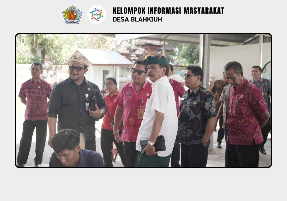 Dinas Pemajuan Masyarakat Adat Provinsi Bali Lakukan Monitoring dan Evaluasi Pengelolaan Sampah di Desa Blahkiuh