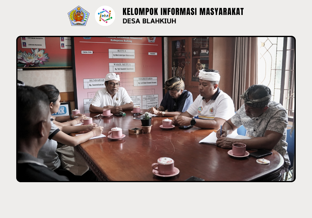 Rapat Koordinasi Perjanjian Kerjasama antara TPS 3R Kubon Ampas Sari dengan Desa Adat Blahkiuh Khususnya pada Pasar Desa Adat Blahkiuh