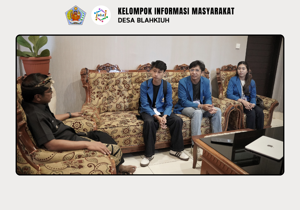 Koordinasi tentang program kerja KKN Universitas Warmadewa yang akan dilaksanakan di Desa Blahkiuh
