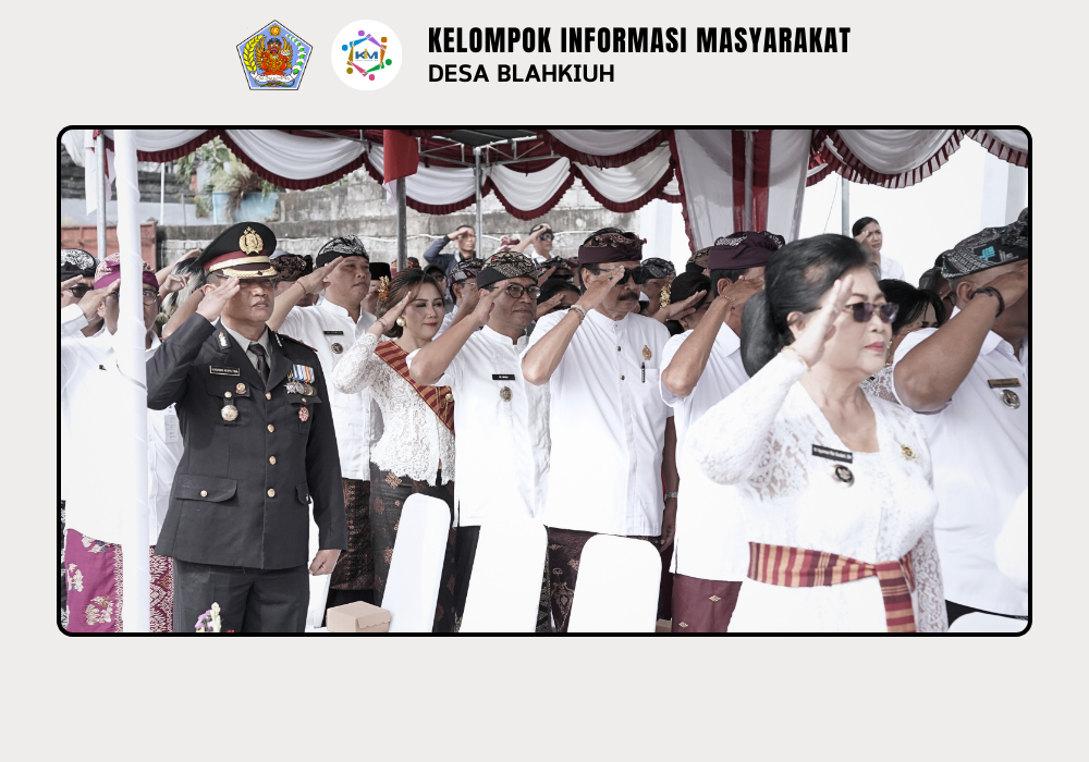 Pengibaran Sang Saka Merah Putih dan Pemberian Penghargaan kepada Sekaa Gong Wira Agra Kusuma