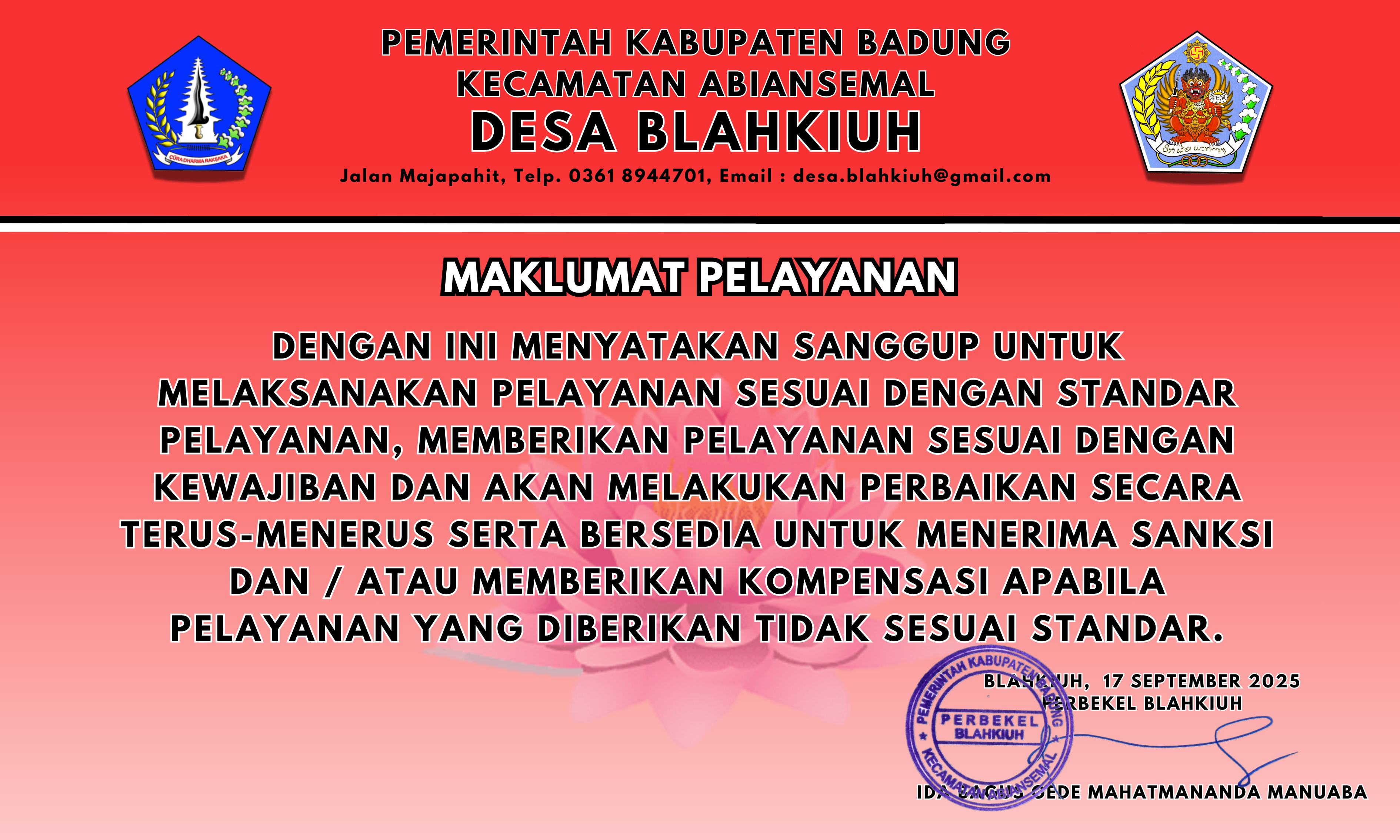 Maklumat Pelayanan